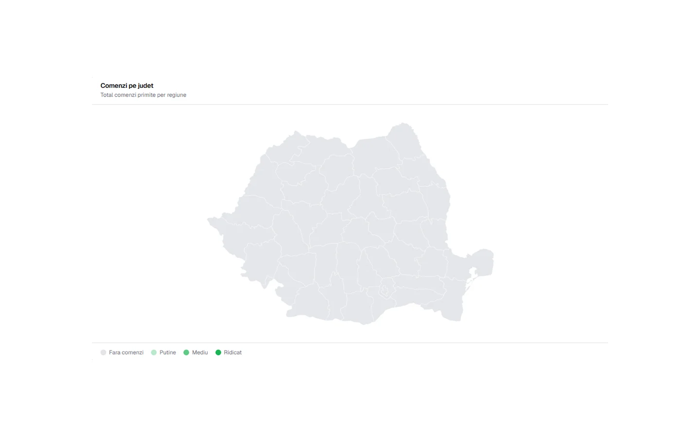 Harta României colorată, cu caseta care apare peste un județ.