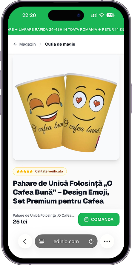 Exemplu magazin online creat cu Edinio - 1