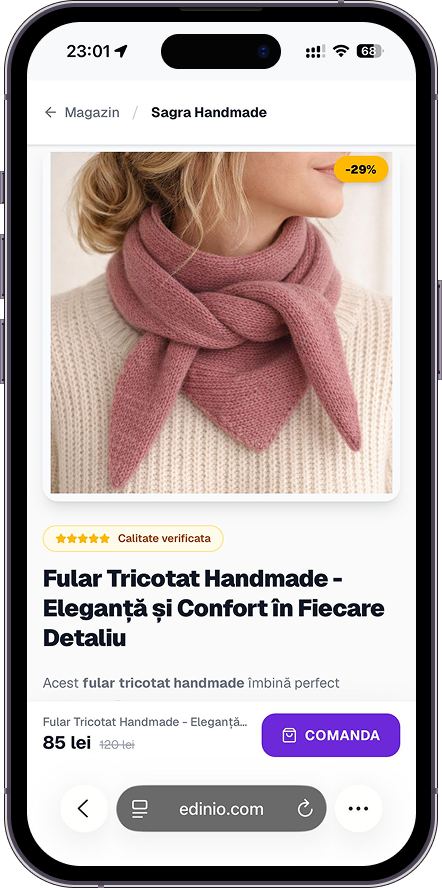 Exemplu magazin online creat cu Edinio - 2